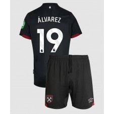 West Ham United Edson Alvarez #19 Bortaställ Barn 2024-25 Korta ärmar (+ Korta byxor)